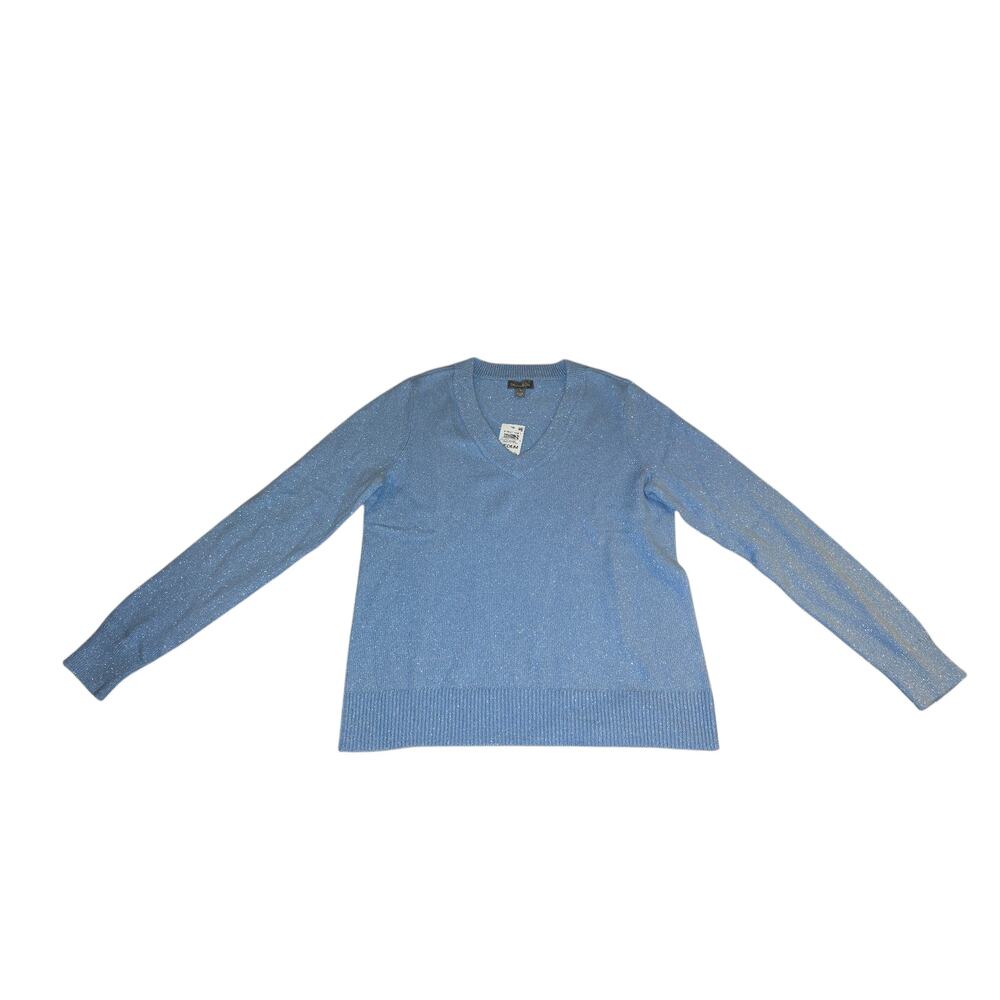 NWT Women Style & Co Sweater Shine Blue M